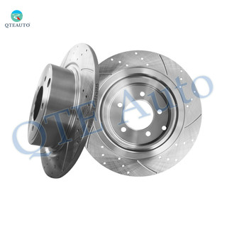 Rear 302mm Drilled Slotted Brake Disc Rotors For 2007-2017 Jeep Compass