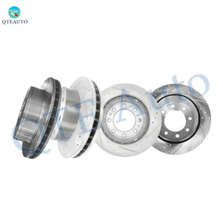 Set of 4 Front 325mm-Rear 330mm Drilled Slotted Brake Disc Rotors For 2006-2020 Chevrolet Express 3500