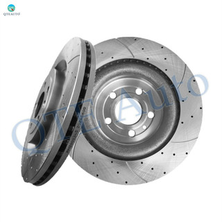 Front 352mm Drilled Slotted Brake Disc Rotors For 2013-2019 Ford Police Interceptor Utility