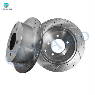 Rear 262mm Drilled Slotted Brake Disc Rotors For 2007-2017 Jeep Compass