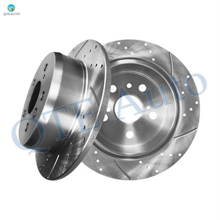 Rear 269mm Drilled Slotted Brake Disc Rotors For 2004-2008 Toyota Solara