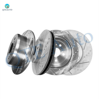 Set of 4 Front 275mm-Rear 269mm Drilled Slotted Brake Disc Rotors For 2002-2006 Toyota Camry