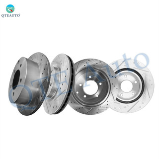 Set of 4 Front 294mm-Rear 262mm Drilled Slotted Brake Disc Rotors For 2011-2014 Chrysler 200