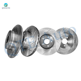 Set of 4 Front 295mm-Rear 300mm Drilled Slotted Brake Disc Rotors For 2008-2012 Mercedes-Benz C300