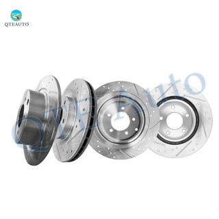 Set of 4 Front 294mm-Rear 302mm Drilled Slotted Brake Disc Rotors For 2011-2014 Chrysler 200