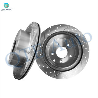 Rear 292mm Drilled Slotted Brake Disc Rotors For 2014 2015 Nissan Rogue Select