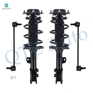 Set of 4 Front Sway Bar Link-Quick Complete Strut-Coil Spring Assembly For 2011-2016 Hyundai Elantra
