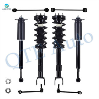 Set of 8 Front Sway Bar Link-Quick Complete Strut-Coil Spring Assembly-Rear Sway Bar Link-Complete Shock Absorber Kit For 2011 2012 2015-2019 Chrysler 300