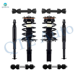 Set of 8 Front Sway Bar Link-Quick Complete Strut-Coil Spring Assembly-Rear Sway Bar Link-Complete Shock Absorber Kit For 2000-2005 Buick Lesabre