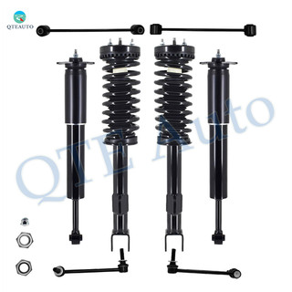 Set of 8 Front Sway Bar Link-Quick Complete Strut-Coil Spring Assembly-Rear Sway Bar Link-Shock Absorber For 2005-2008 Dodge Magnum w/ Self Leveling Suspension