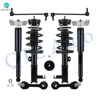 Set of 8 Front Sway Bar Link-Quick Complete Strut-Coil Spring Assembly-Rear Sway Bar Link-Complete Shock Absorber Kit For 2014-2018 Chevrolet Impala L4