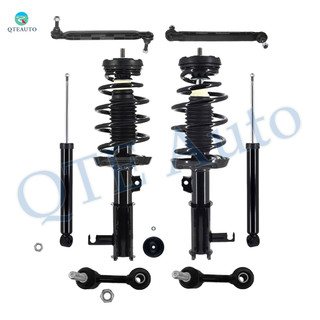Set of 8 Front Sway Bar Link-Quick Complete Strut-Coil Spring Assembly-Rear Sway Bar Link-Shock Absorber For 2014-2019 Chevrolet Impala L4