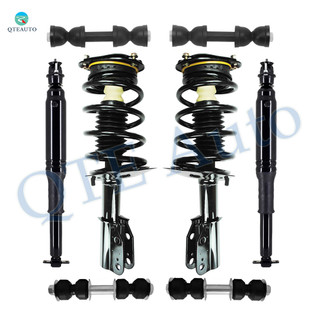 Set of 8 Front Sway Bar Link-Quick Complete Strut-Coil Spring Assembly-Rear Sway Bar Link-Complete Shock Absorber Kit For 1998-2005 Buick Park Avenue