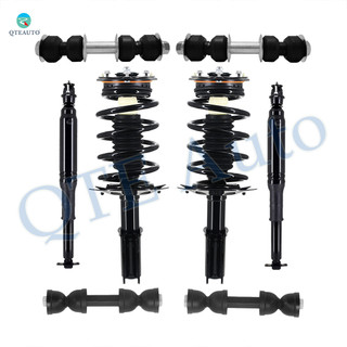 Set of 8 Front Sway Bar Link-Quick Complete Strut-Coil Spring Assembly-Rear Sway Bar Link-Complete Shock Absorber Kit For 1998-2005 Buick Park Avenue