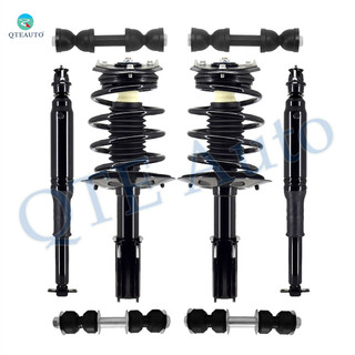 Set of 8 Front Sway Bar Link-Quick Complete Strut-Coil Spring Assembly-Rear Sway Bar Link-Complete Shock Absorber Kit For 2006-2011 Buick Lucerne