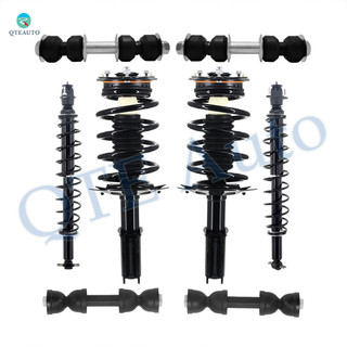 Set of 8 Front Sway Bar Link-Quick Complete Strut-Coil Spring Assembly-Rear Sway Bar Link-Shock Absorber Conversion Kit For 1998 1999 Buick Riviera