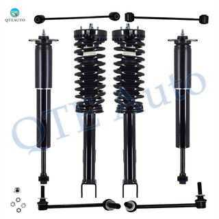 Set of 8 Front Sway Bar Link-Quick Complete Strut-Coil Spring Assembly-Rear Sway Bar Link-Shock Absorber For 2005-2010 Chrysler 300 C SRT8 w/ Self Leveling Suspension