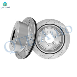 Rear 281mm Drilled Slotted Brake Disc Rotors For 2013-2018 Lexus ES350