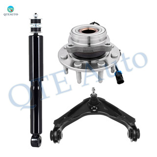 Set of 3 Front Upper Control Arm Ball Joint-Wheel Hub Bearing Assembly-Shock Absorber For 2007 GMC Sierra 2500 HD Classic Monotube Performance Upgrade