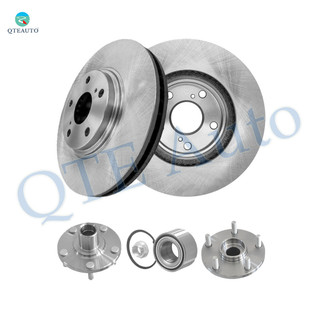 Set of 4 Front 296mm Brake Disc Rotors-Wheel Hub Bearing Assembly For 2002 2003 Lexus ES300