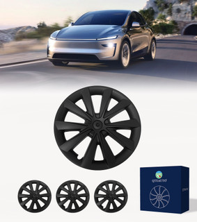 Set Of 4 Wheel Covers Small Sword Shadow Hubcaps For 2017-2023 Tesla 3 18 inch Except Highland