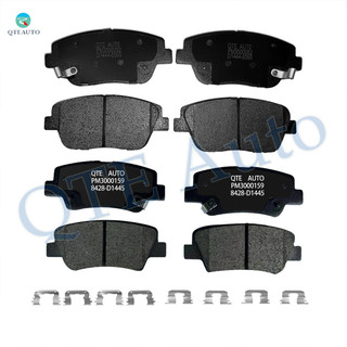 Set of 8 Front D1444 8595-Rear Ceramic Brake Pad Kit For 2011-2015 Hyundai Sonata