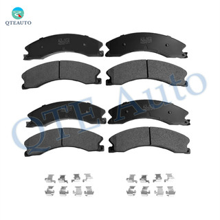 Set of 8 Front-Rear Ceramic Brake Pad Kit For 2016 2017 Chevrolet Suburban 3500 HD
