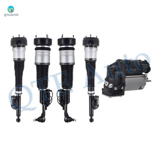 Set of 5 Front-Rear Air Airmatic Suspension Spring Strut-Air Suspension Compressor Pump For 2008-2011 Mercedes-Benz S450
