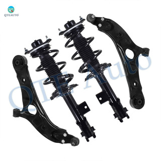 Set of 4 Front Lower Control Arm Ball Joint-Quick Complete Strut-Coil Spring Assembly For 2012-2014 Hyundai Sonata