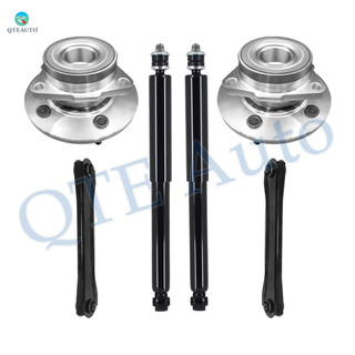 Set of 6 Front Upper Control Arm-Wheel Hub Bearing Assembly-Shock Absorber For 2000 2001 Dodge RAM 1500