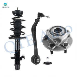 Set of 3 Front Left Lower Forward Control Arm Ball Joint-Wheel Hub Bearing Assembly-Quick Complete Strut-Coil Spring Assembly For 2013-2015 Chevrolet Camaro