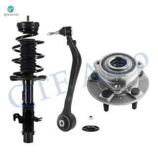 Set of 3 Front Right Lower Forward Control Arm Ball Joint-Wheel Hub Bearing Assembly-Quick Complete Strut-Coil Spring Assembly For 2013-2015 Chevrolet Camaro