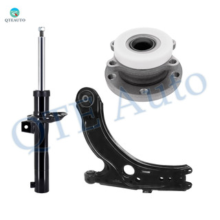 Set of 3 Front Lower Control Arm-Wheel Hub Bearing Assembly-Suspension Strut Assembly For 2005 2006 Volkswagen Jetta Set of 3 Front Lower Control Arm-Wheel Hub Bearing Assembly-Suspension Strut Assembly For 2005 2006 Volkswagen Jetta