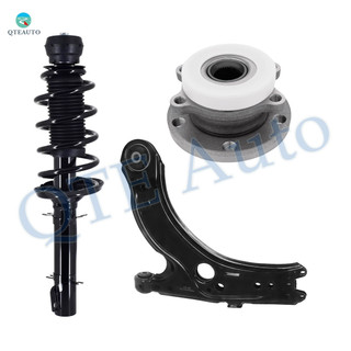 Set of 3 Front Lower Control Arm-Wheel Hub Bearing Assembly-Quick Complete Strut-Coil Spring Assembly For 2005 Volkswagen Jetta Set of 3 Front Lower Control Arm-Wheel Hub Bearing Assembly-Quick Complete Strut-Coil Spring Assembly For 2005 Volkswagen Jetta