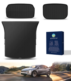 Set of 3 All Weather Trunk Mats Cargo Liner TPE For 2020-2025 Tesla Y