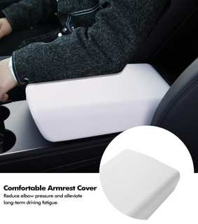 Refresh Edition Armrest Box Cover For 2023-2025 Tesla 3 White