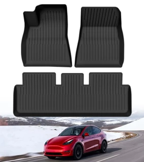 Set of 3 All Weather Floor Mats For 2017-2023 Tesla 3 Except Highland