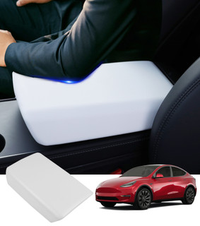 Armrest Box Cover For For 2020-2025 Tesla Y Matte White