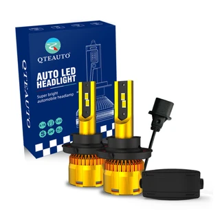 Pair 2 H13/9008 LED Bulb High Beam Low Beam 52W, Voltage 12V, Color Temperature 6000K, Lifespan 30,000 hours, Waterproof rate IP68, Operating Temperature -15c~105c For 2005-2010 Dodge Dakota