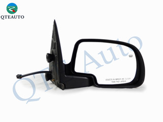Right Side View Mirror Power Heated Smooth Black For 2000-2002 Chevrolet Tahoe w/ Puddle