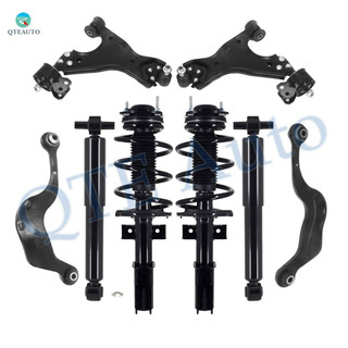 Set of 8 Front Lower Control Arm Ball Joint-Quick Complete Strut-Coil Spring Assembly-Rear Upper Rearward Control Arm-Shock Absorber For 2017 GMC Acadia Limited
