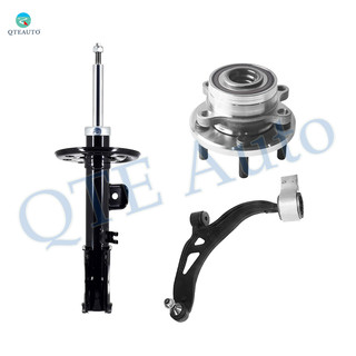 Set of 3 Front Left Lower Control Arm Ball Joint-Wheel Hub Bearing Assembly-Suspension Strut Assembly For 2011 2012 Ford Explorer