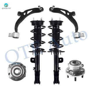 Set of 6 Front Lower Control Arm Ball Joint-Wheel Hub Bearing Assembly-Quick Complete Strut-Coil Spring Assembly For For 2013-2019 Ford Police Interceptor Utility