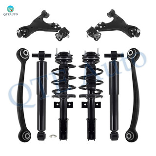 Set of 8 Front Lower Control Arm Ball Joint-Rear Upper Forward Control Arm-Quick Complete Strut-Coil Spring Assembly-Shock Absorber For 2007-2012 GMC Acadia