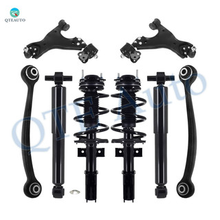 Set of 8 Front Lower Control Arm Ball Joint-Rear Upper Forward Control Arm-Quick Complete Strut-Coil Spring Assembly-Shock Absorber For 2017 GMC Acadia Limited