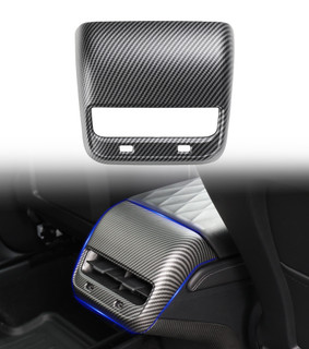 Rear Air Vent Frame For 2017-2023 Tesla 3 Except Highland, 2020-2025 Tesla Y Matte Carbon Fiber