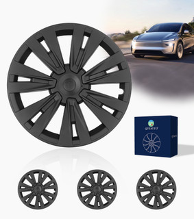 Set of 4 Wheel Covers Hubcaps Turbine Style To 2021-2024 Tesla Y 19 inch Wheel