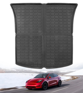 Trunk Cargo Floor Tray Boot Liner Pad Mat To 2021-2024 Tesla Y 5 Seat