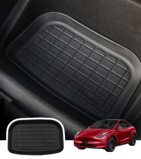 Rear Trunk Cargo Storage Floor Mat Liner To 2021-2024 Tesla Y 5 Seat, Essential Tesla Accessories All weather Floor Mats To Model Y