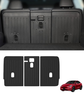 Rear Trunk Seat Back Mats Cover To 2020-2024 Tesla Y